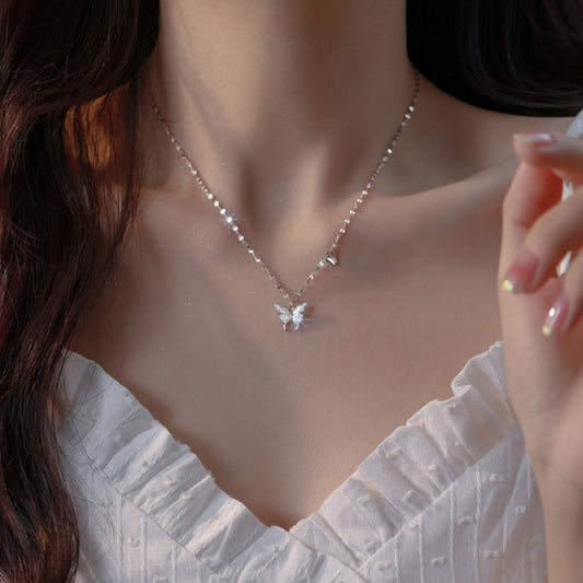 Luxury Butterfly Tassel Necklace – Premium Clavicle Chain