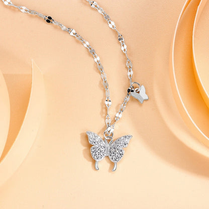 Luxury Butterfly Tassel Necklace – Premium Clavicle Chain